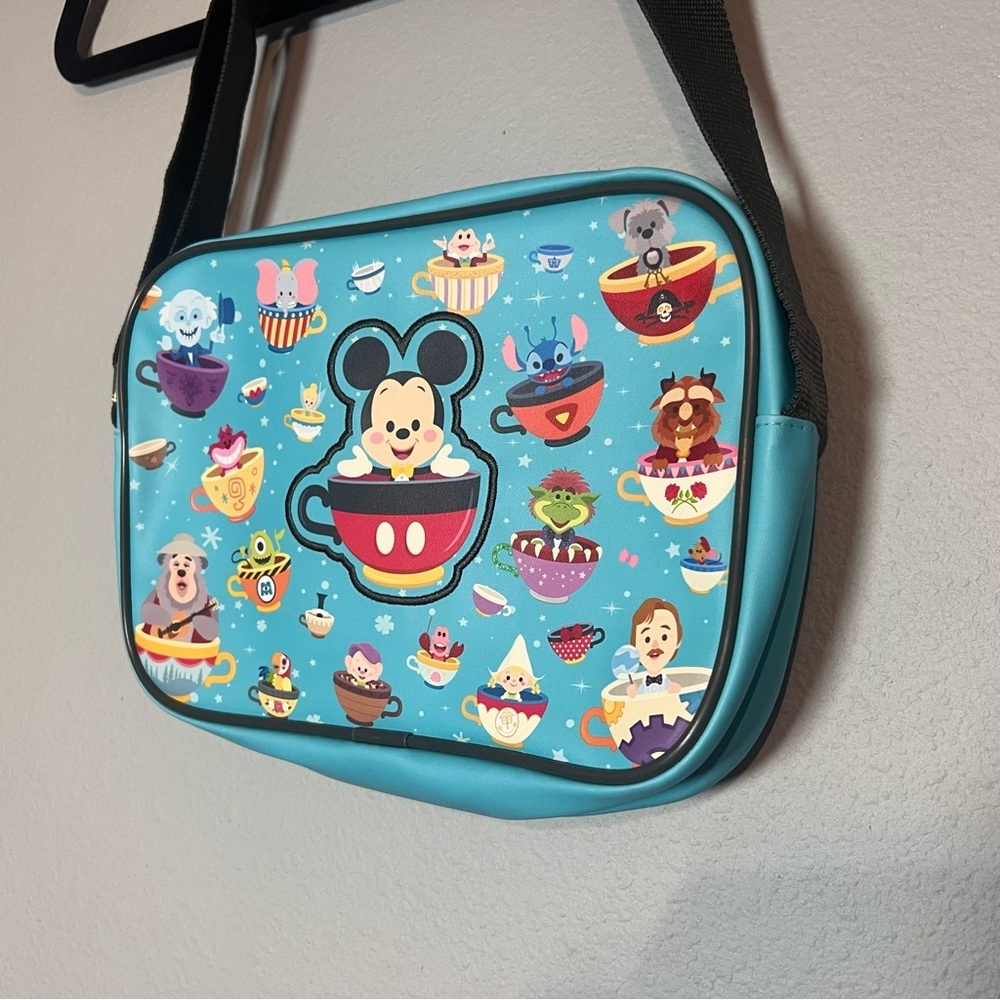 Disney World Parks 50th Anniversary Crossbody Bag Magic Kingdom Cuties Blue - Picture 2 of 8